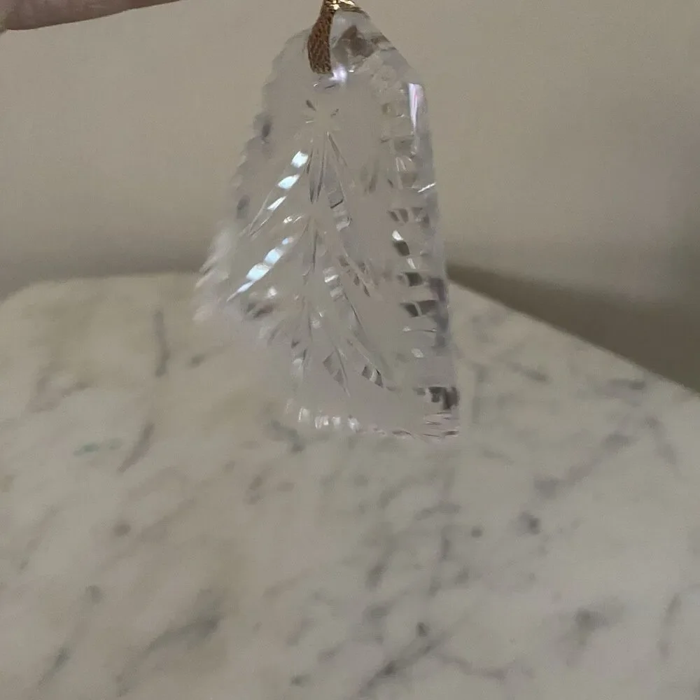 Waterford Crystal Christmas Ornament Tree With Candles Undated Excellent
